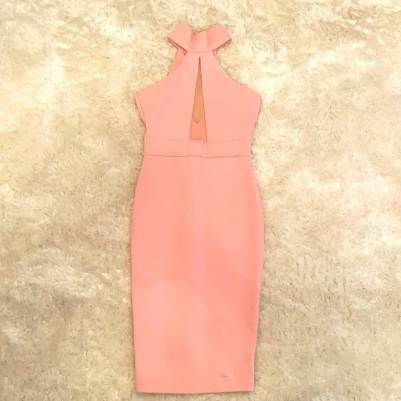 strapless open back dress Miami Gown Soft Pink Cloque main image 0